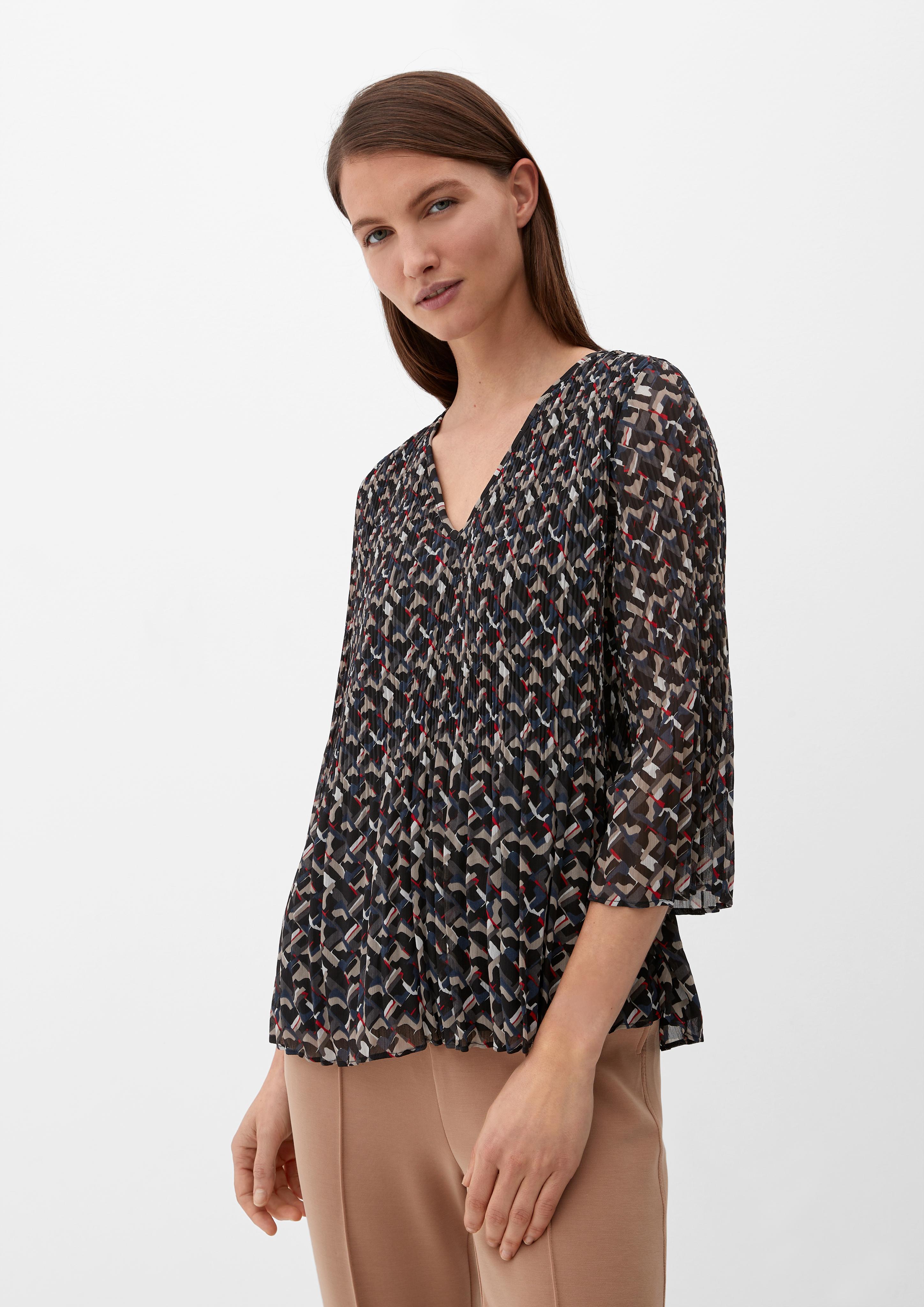 Blusenshirt mit Plissée-Struktur  2126280-99A1