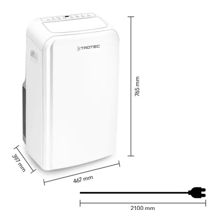 Trotec 1210002133 PAC 3910 X Brezžična mobilna klimatska naprava 14000 Btu/h