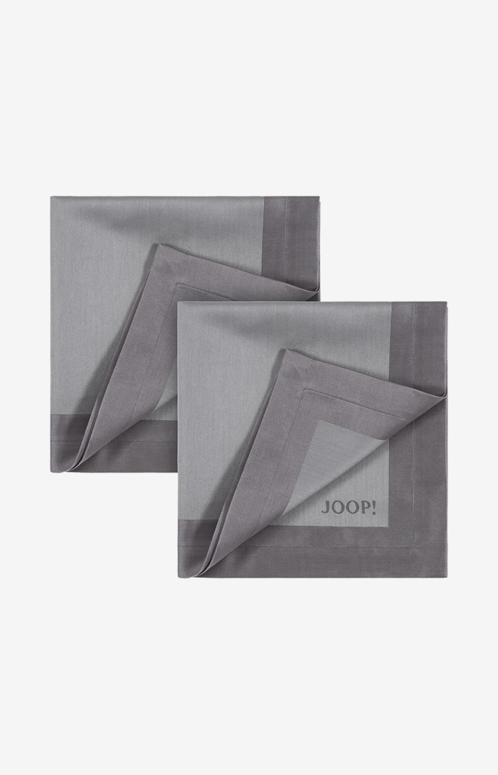 Serviette JOOP! Signature - 2er Set in Platin, 50 x 50 cm  - im JOOP!