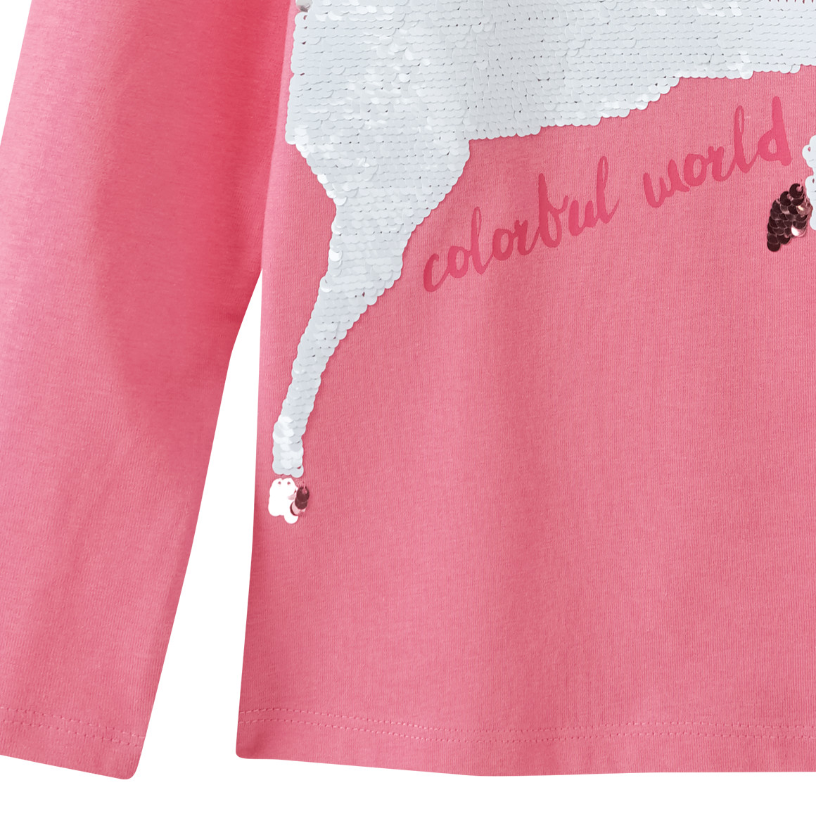 Mädchen Langarmshirt mit Wendepailletten