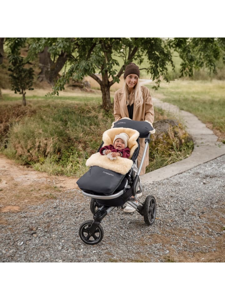Hofbrucker Lammfell-Fußsack Putzi für Kinderwagen und Buggy in Grau günstig kaufen onesize