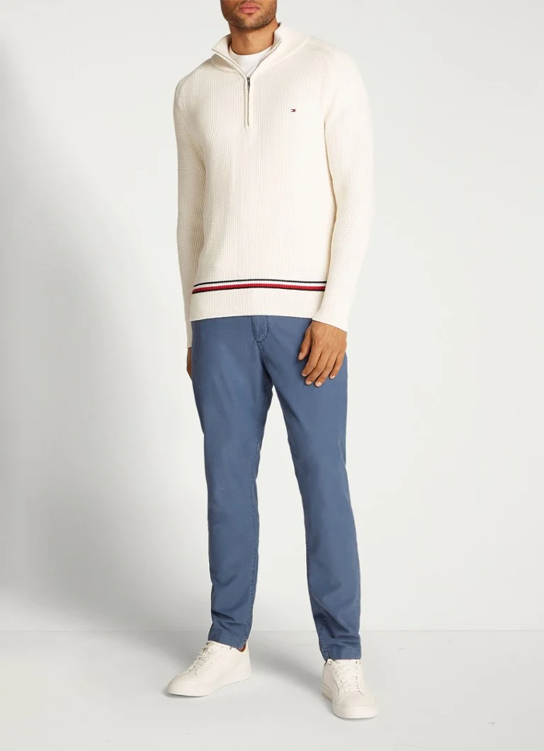 Tommy Hilfiger Chunky knit sweater with half zip and texture