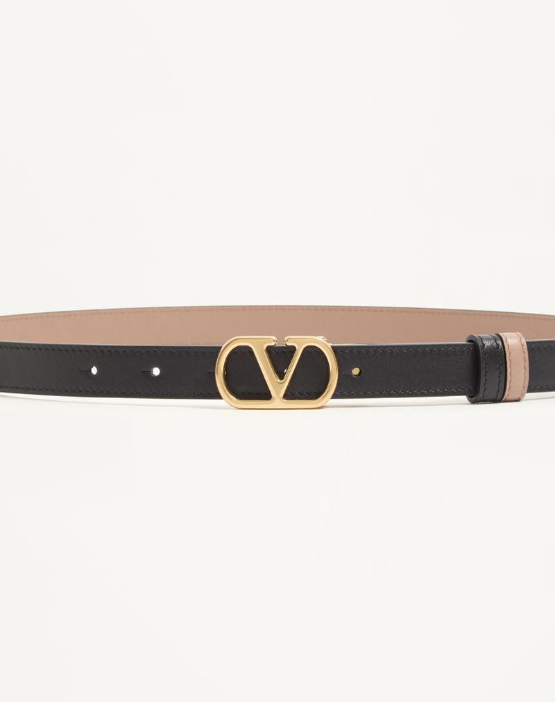 VLogo Signature vendbart bælte i skinnende kalveskind 20 mm