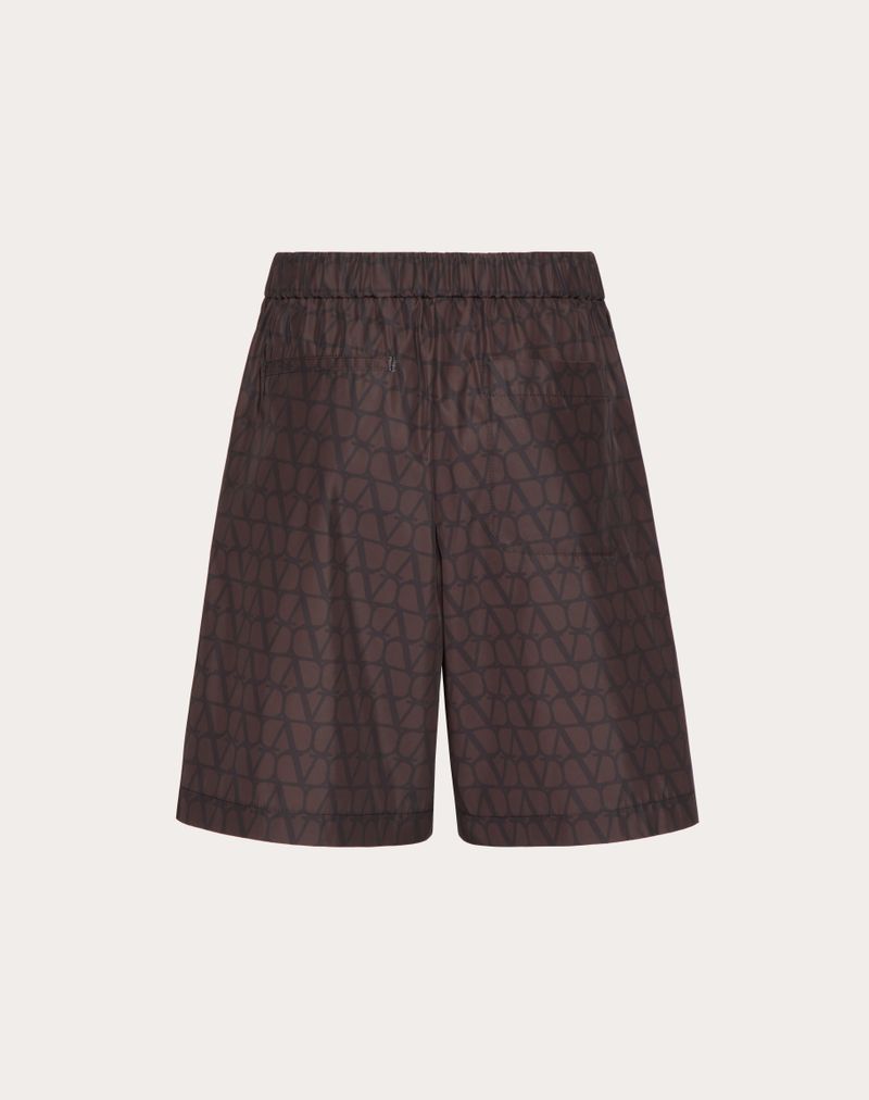 Bermudashorts i nylon med Toile Iconographe-print