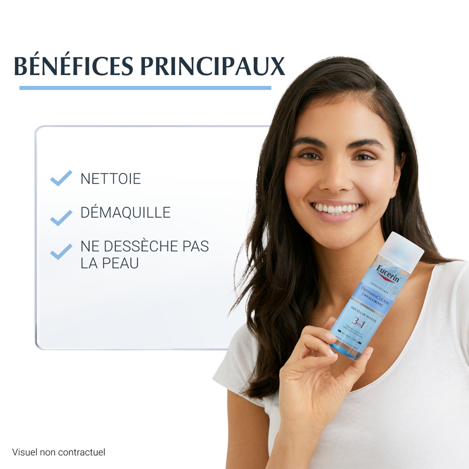 Eucerin Dermatoclean Eau Micellaire 3 en 1 - Tous Types de Peaux