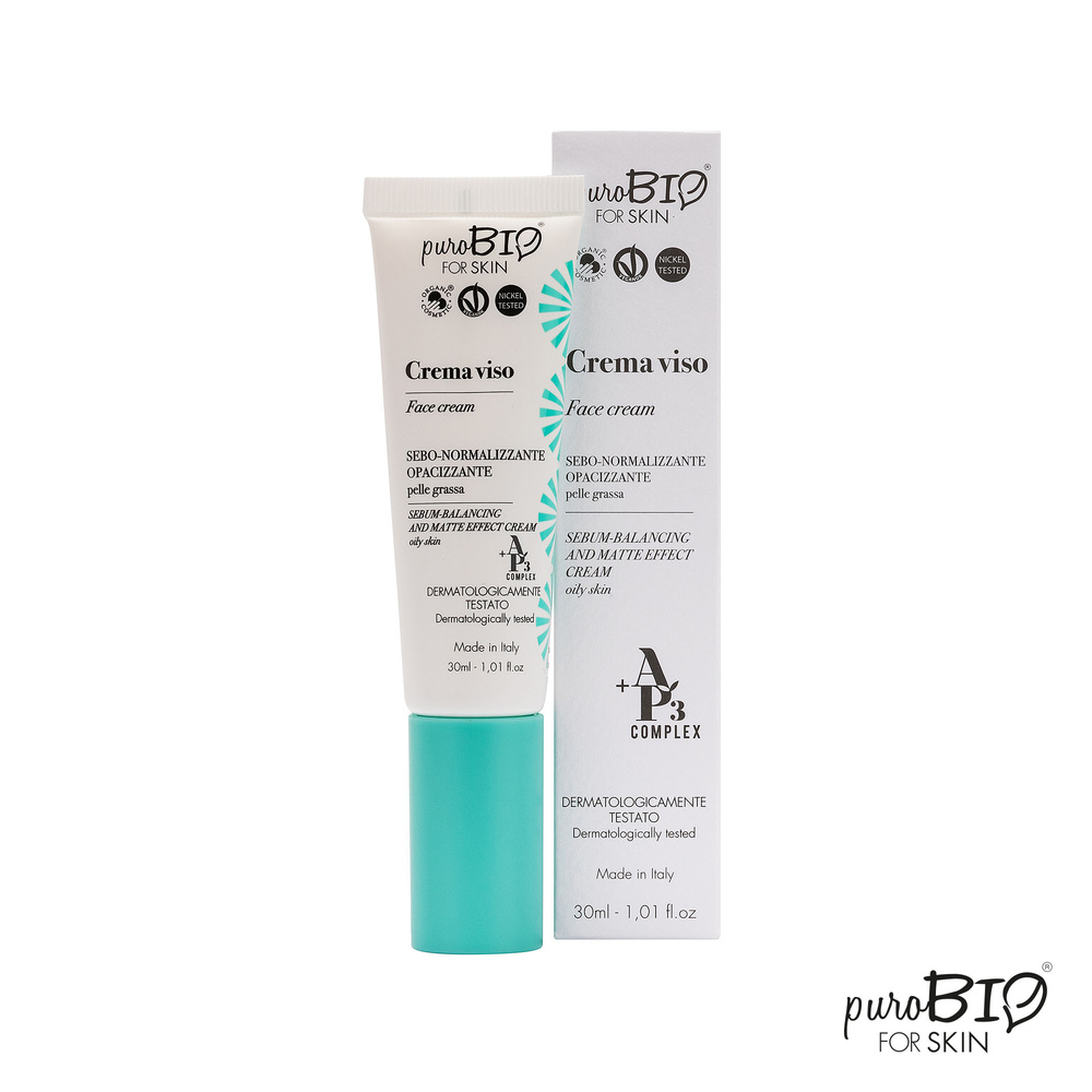 Purobio Crème visage matifiante AP3 Légère - Spéciale peau grasse