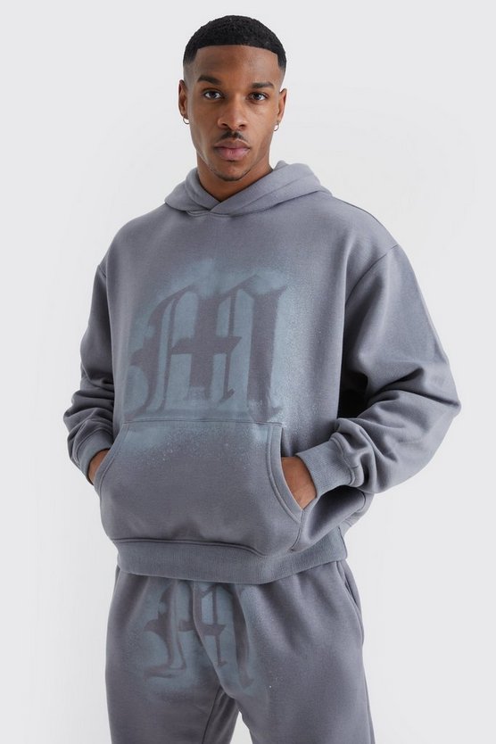Oversize Trainingsanzug mit Graffiti-Print