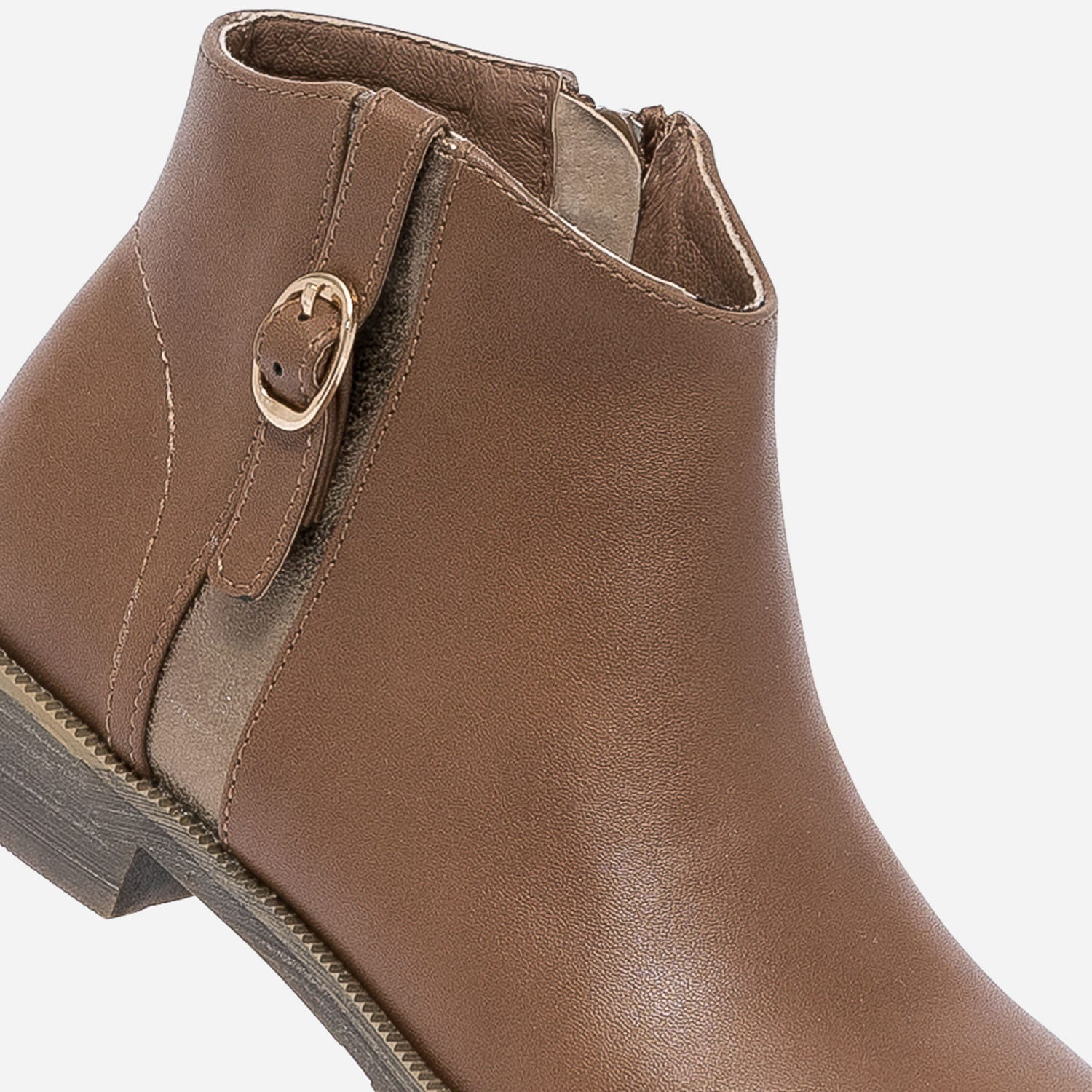Boots camel avec boucle côté