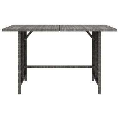 vidaXL Loungesofa Garten-Esstisch Grau 110x70x65 cm Poly Rattan, 1 Teile