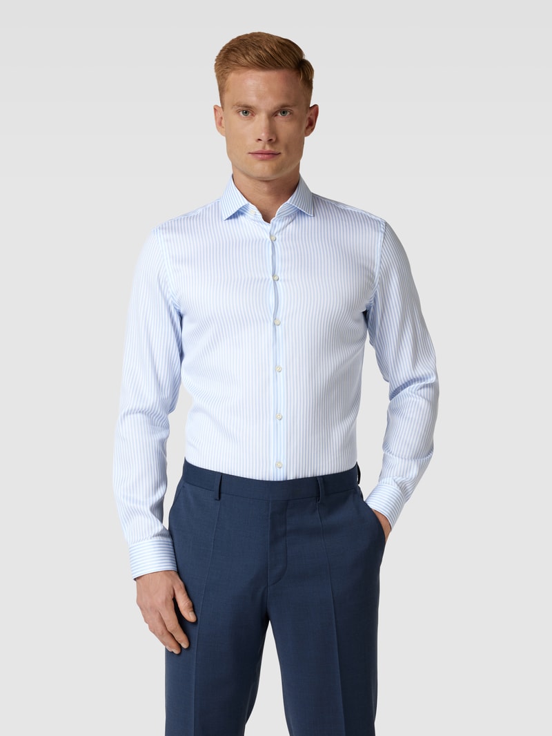 Slim Fit Premiumhemd mit Streifenmuster in bleu