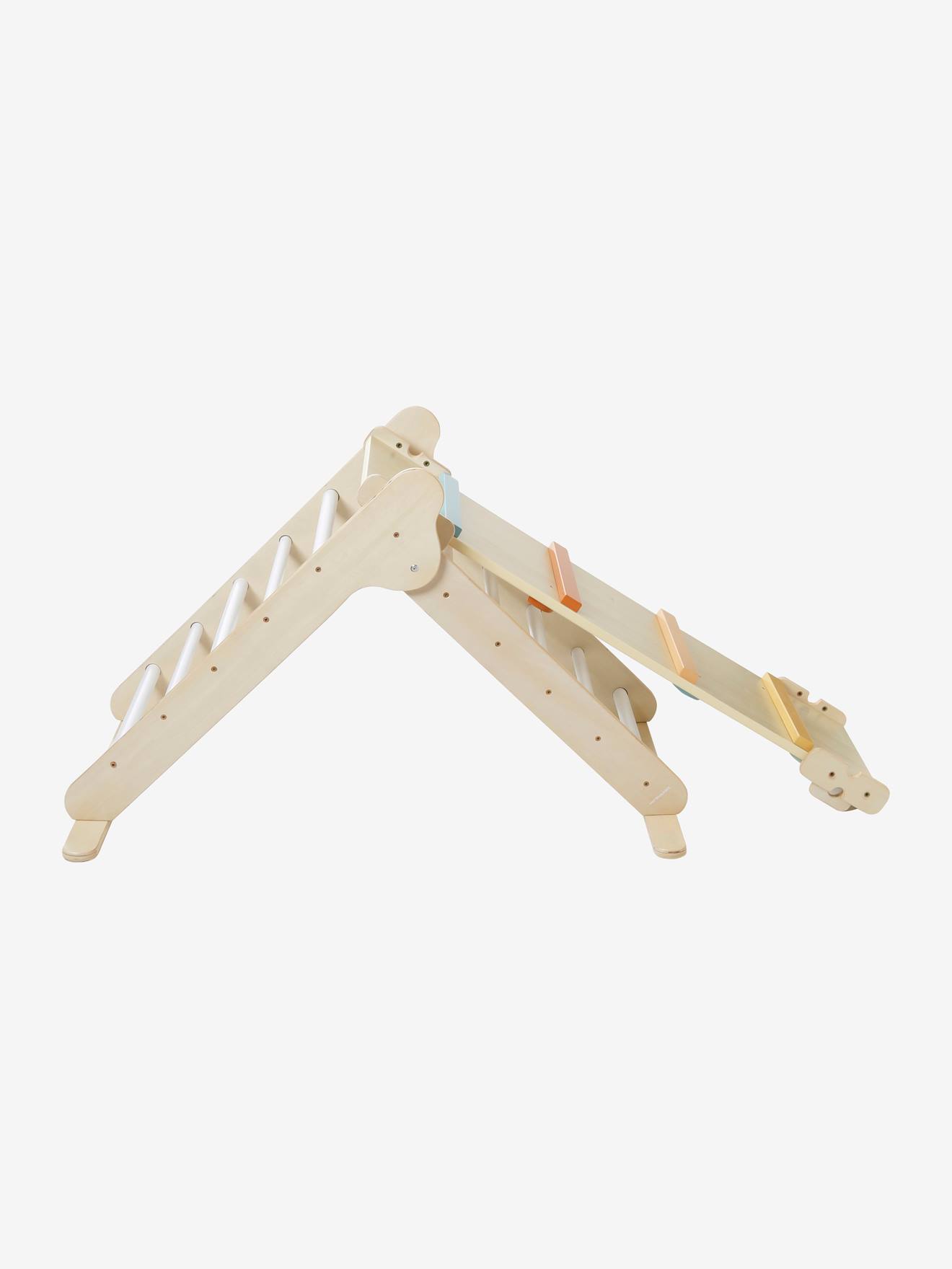Triangle d'escalade à grimper en bois multicolore