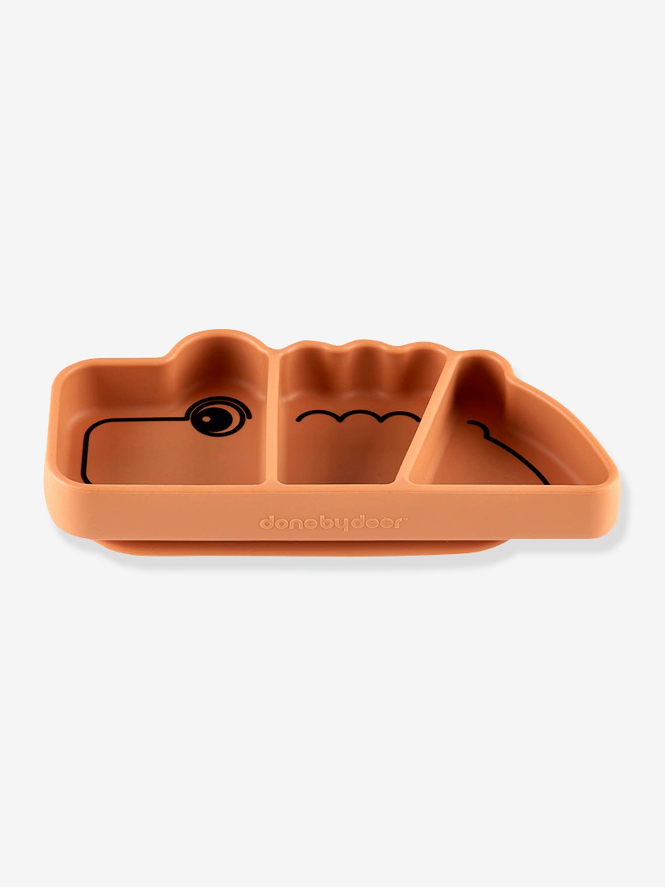 Assiette Stick&Stay Croco en silicone DONE BY DEER rose