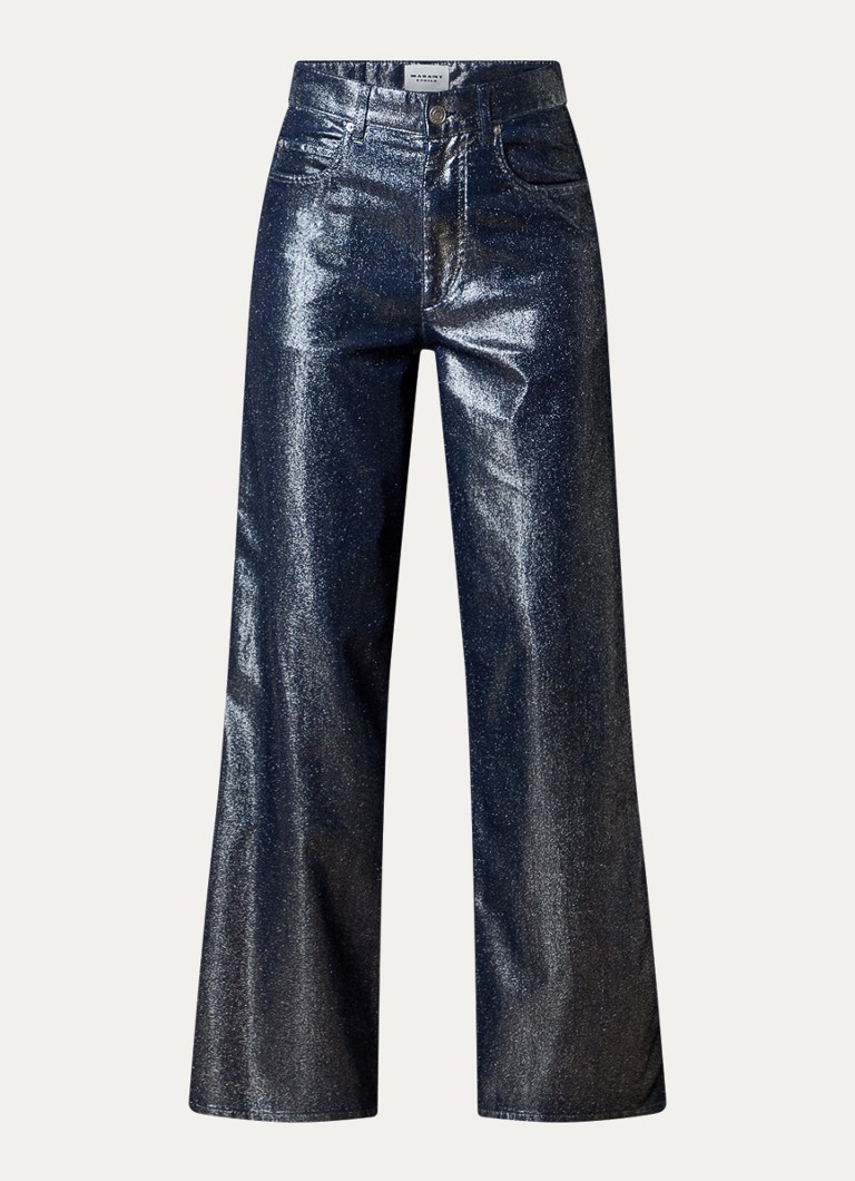 Isabel Marant Cover Jeans mit mittelhohem Bund und lockerer Passform sowie glänzendem Finish