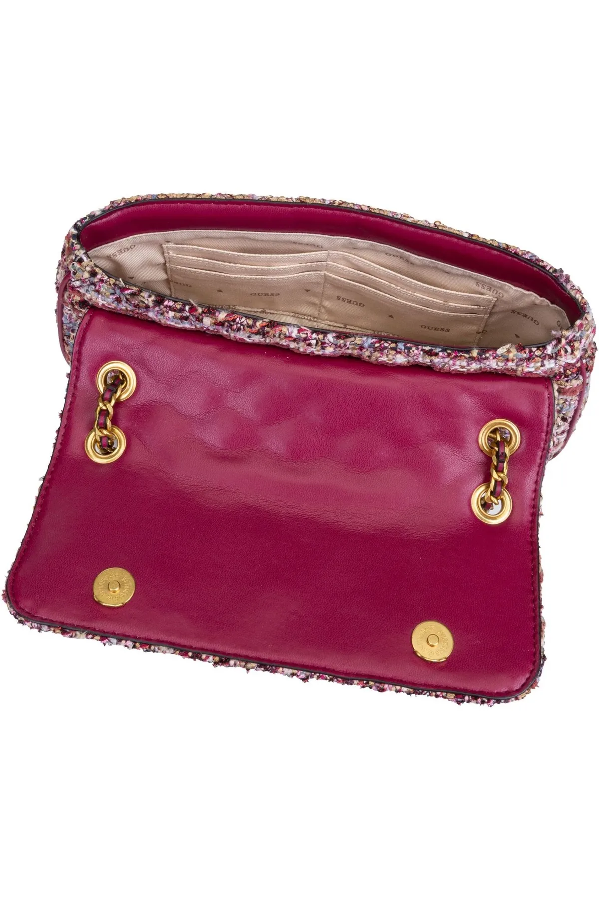 Guess  Schultertasche Giully Conv Crossbody Flap Tweed