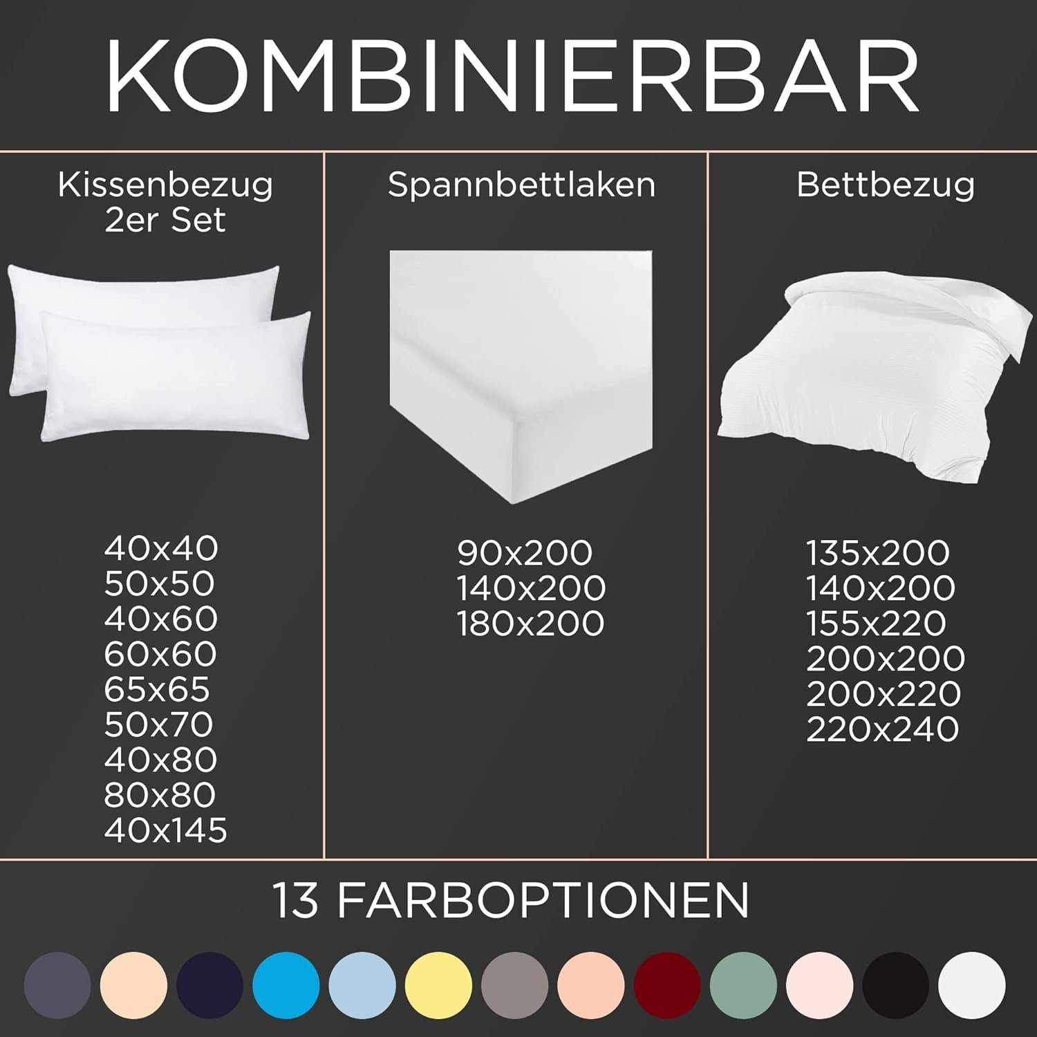Bettbezug Baumwolle Bettwäsche Allergiker Bettwäsche, livessa (1 St), Ultra weich und atmungsaktiv 13 schöne Farben