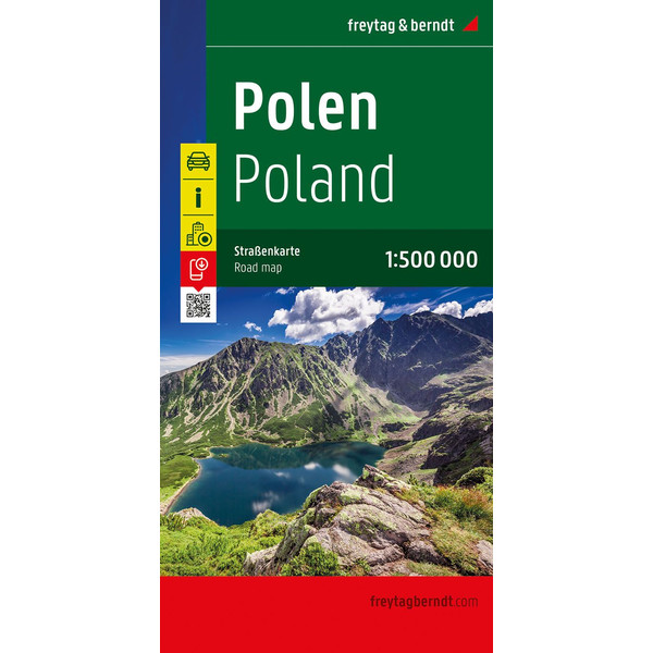 POLEN, STRAßENKARTE 1:500.000, FREYTAG &  BERNDT - Straßenkarte
