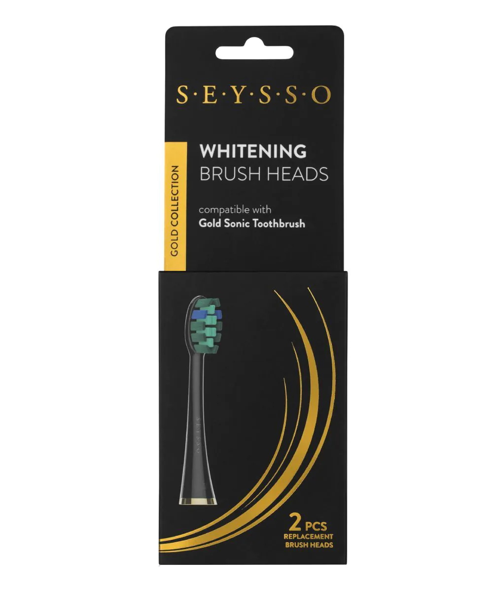 „Seysso Gold Black Whitening Sonic“ dantų šepetėlio galvutės