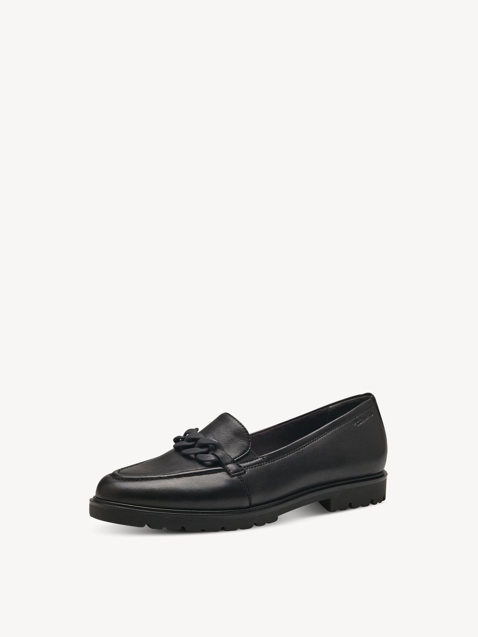 Slipper en cuir - noir