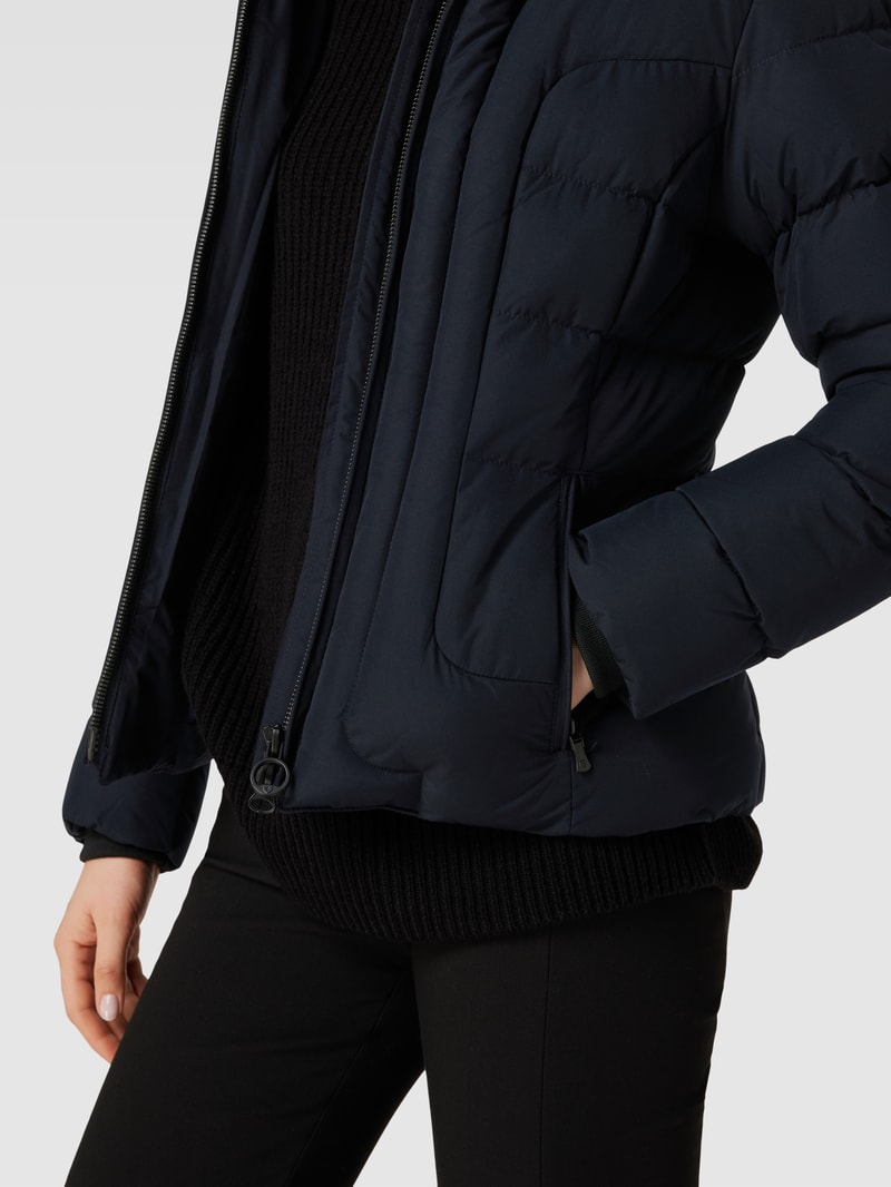 Funktionsjacke mit abnehmbarer Kapuze Modell 'Belvitesse Short' in marineblau