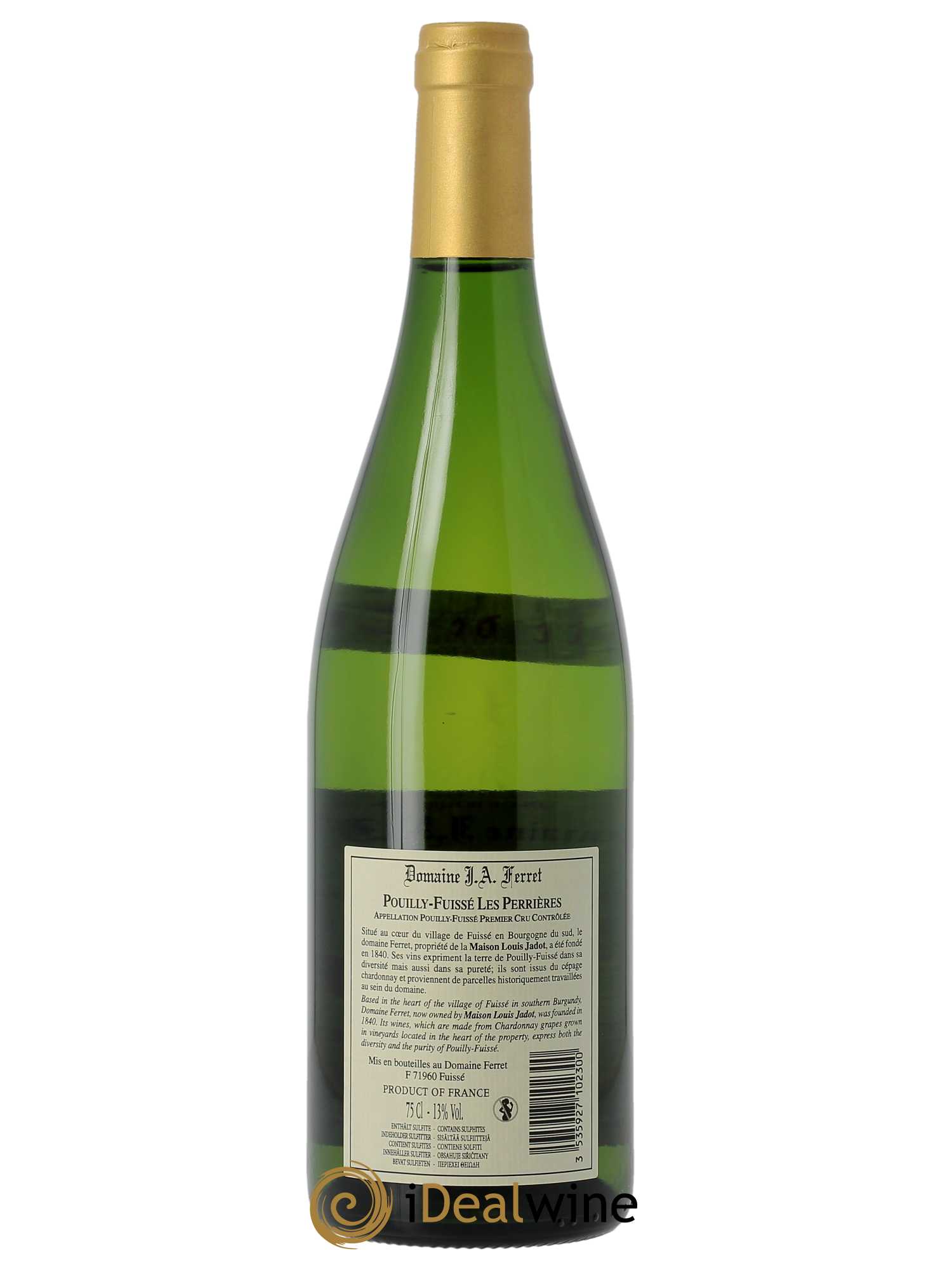 Pouilly-Fuissé Tête de Cru Les Perrières J.A. Ferret (Domaine)  2021 - Lot de 1 Bouteille