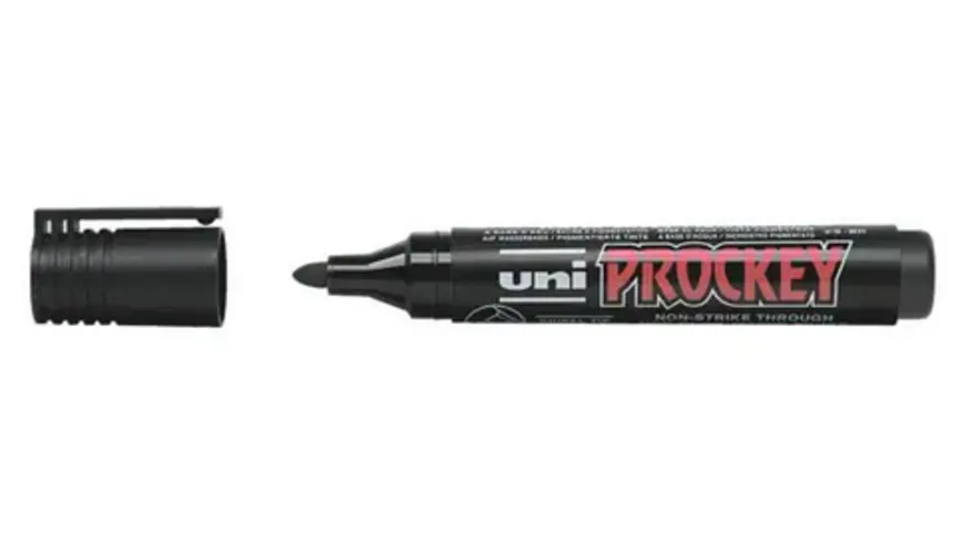 FABER-CASTELL Marker Uni Prockey Rundspitze schwarz schwarz