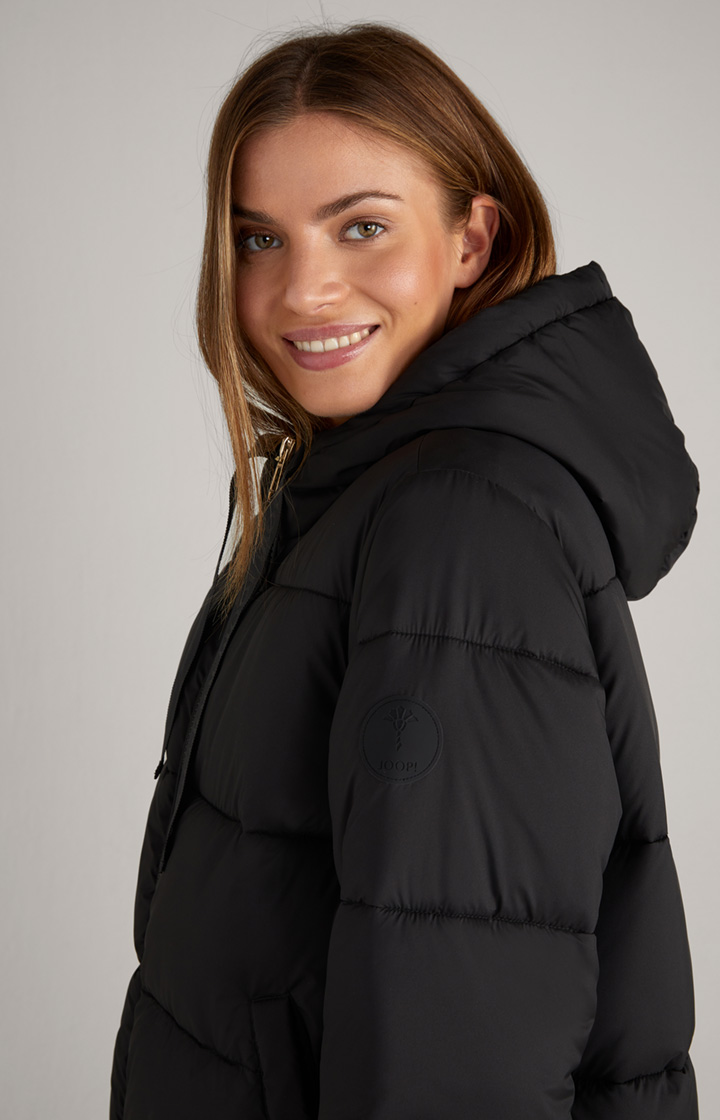 Oversized-Steppjacke in Schwarz