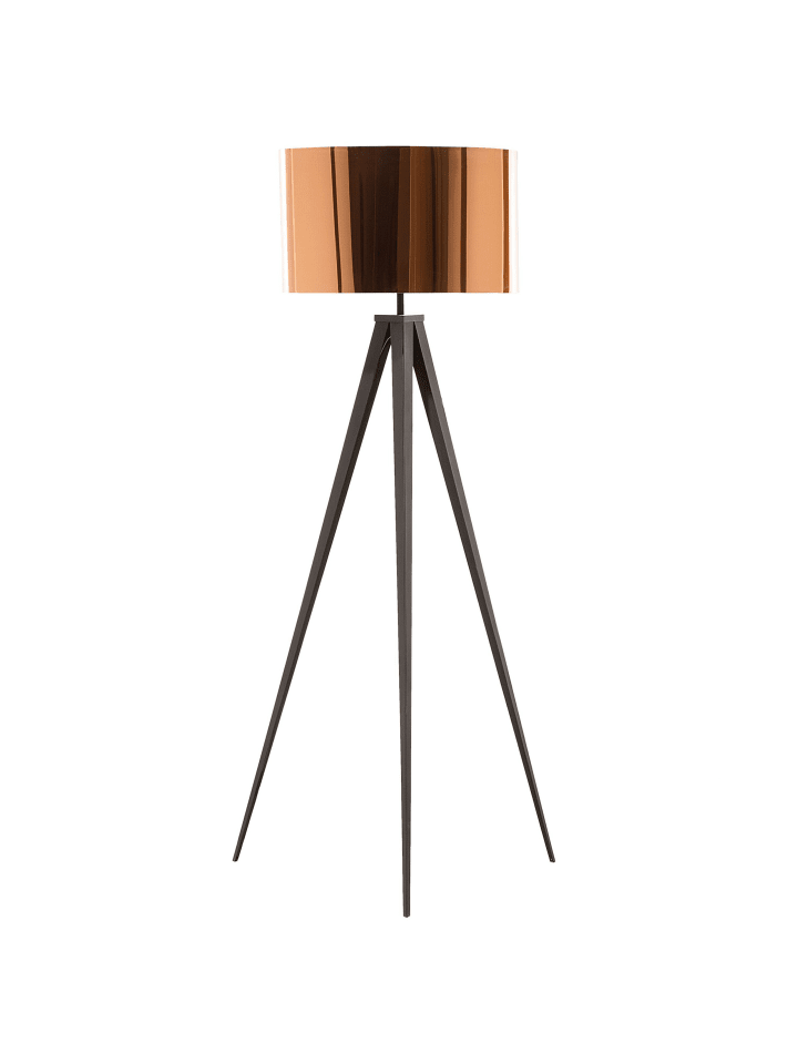 Beliani Stehleuchten STILETTO in Kupfer/Schwarz - (W) 50 x (H) 156 x (L) 50 cm günstig kaufen onesize