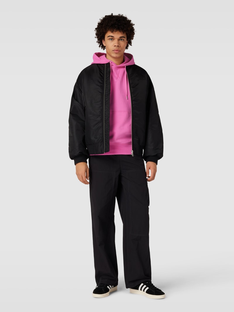 Hoodie mit Label-Detail in pink