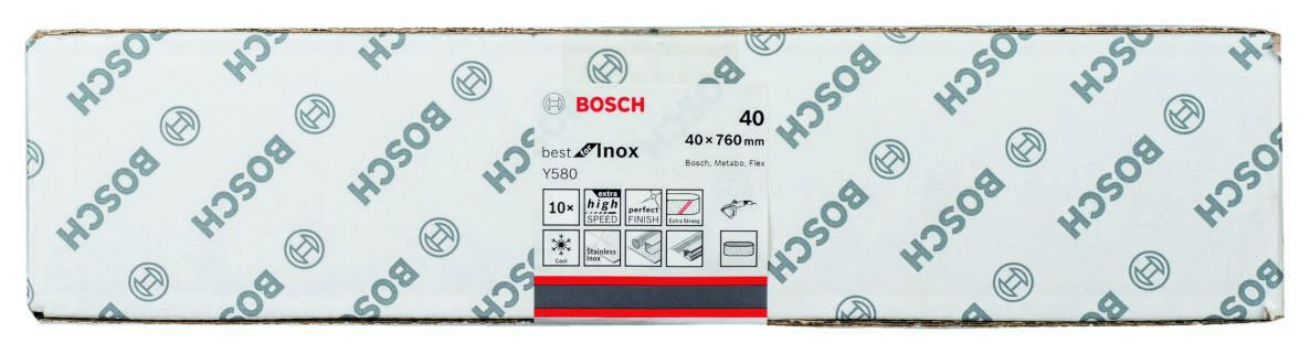 Accessori Bosch Blu 2608608Z41 Carta abrasiva Y1080 K40 10 nastri 40x760mm