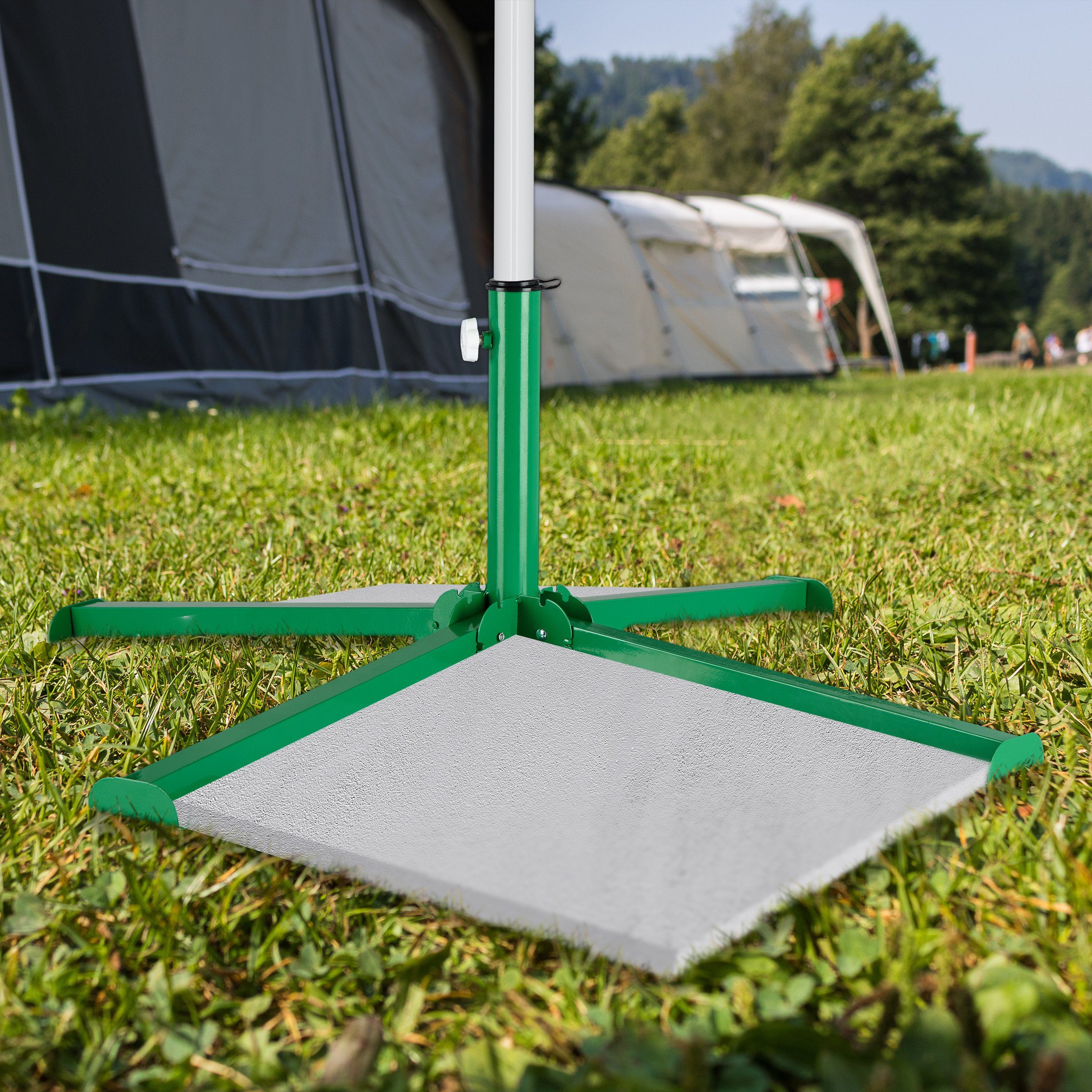 relaxdays Plattenständer Platten Sonnenschirmständer grün