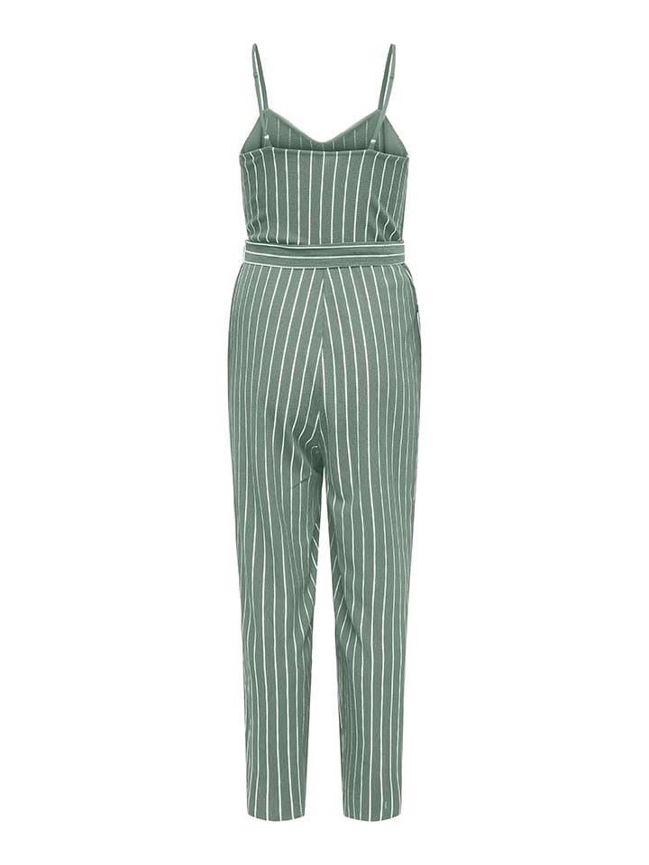 ONLY Jumpsuit in Grün/ Weiß günstig kaufen
