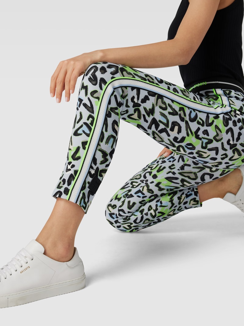 Hose mit elastischem Logo-Bund in hellblau