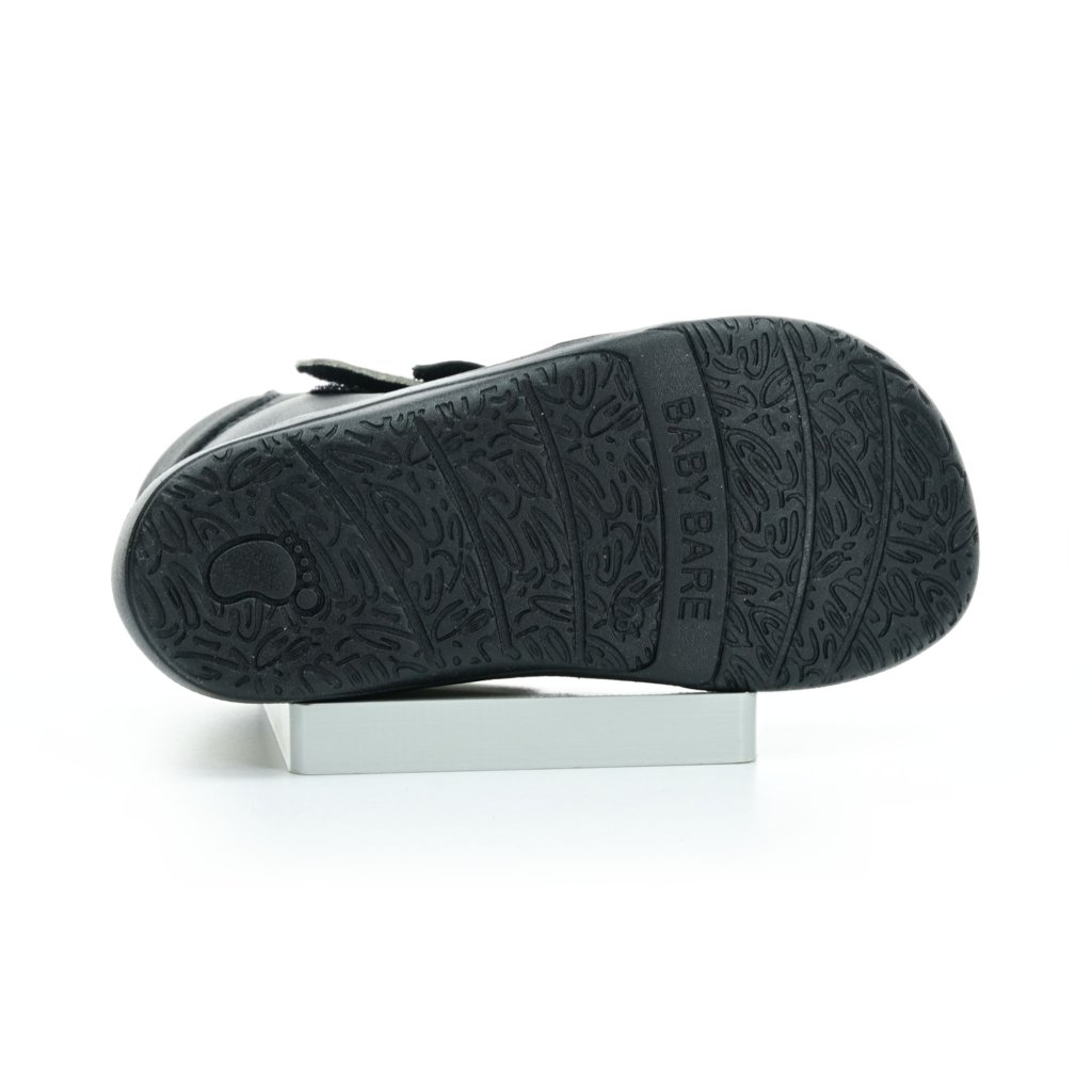 Baby Bare Febo Winter Black/Gold (mit Membran/Asfaltico) Winter-Barfußstiefeletten