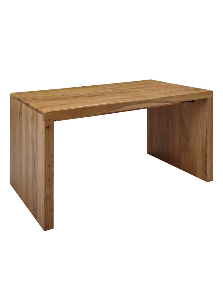 KADIMA DESIGN Schreibtisch BOHA Massiv-Holz Computertisch 140 cm breit in Akazie günstig kaufen