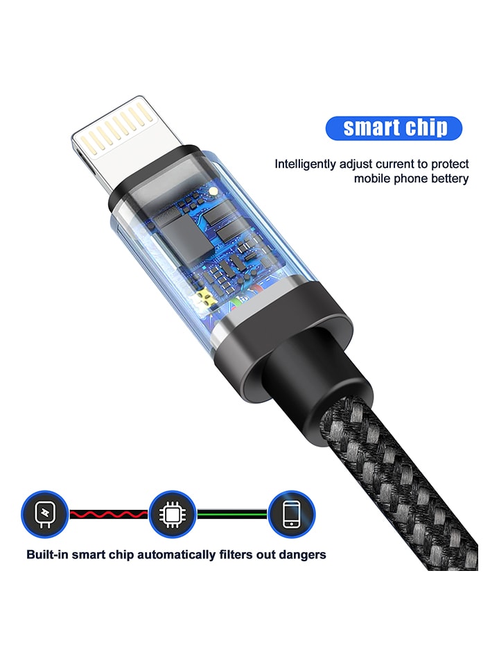 SmartCase USB-C-Lightning-Kabel in Schwarz - (L)1 m günstig kaufen onesize