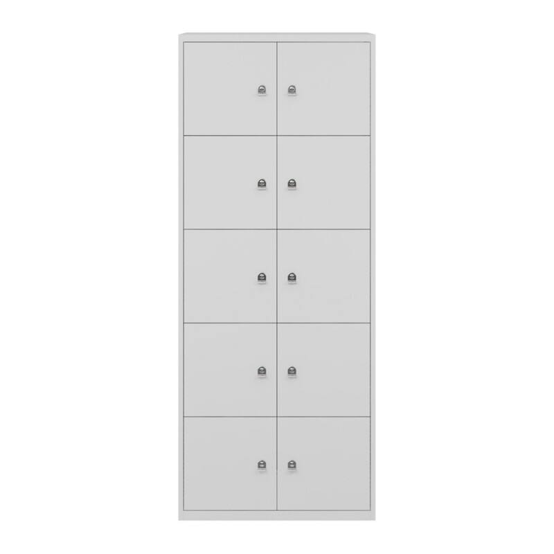 Bisley LateralFile Lodge Stahl Schließfach Schlüssel 800 x 470 x 1.985 mm Hellgrau