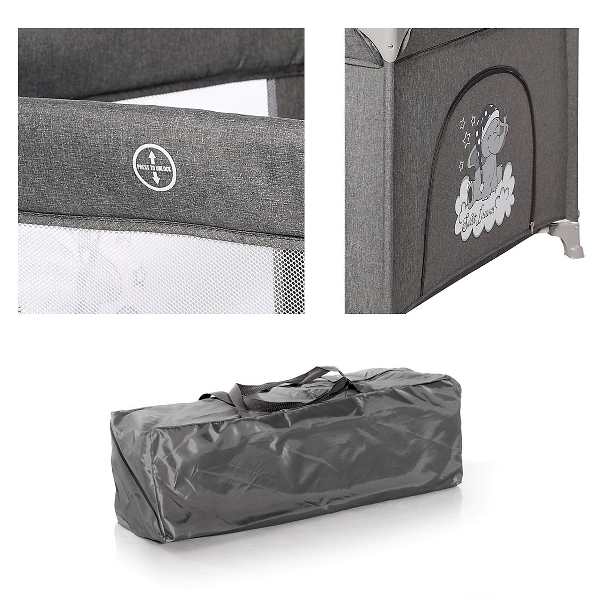 Reiselaufstall Game Zone, Matratze, Tasche Reisebetten