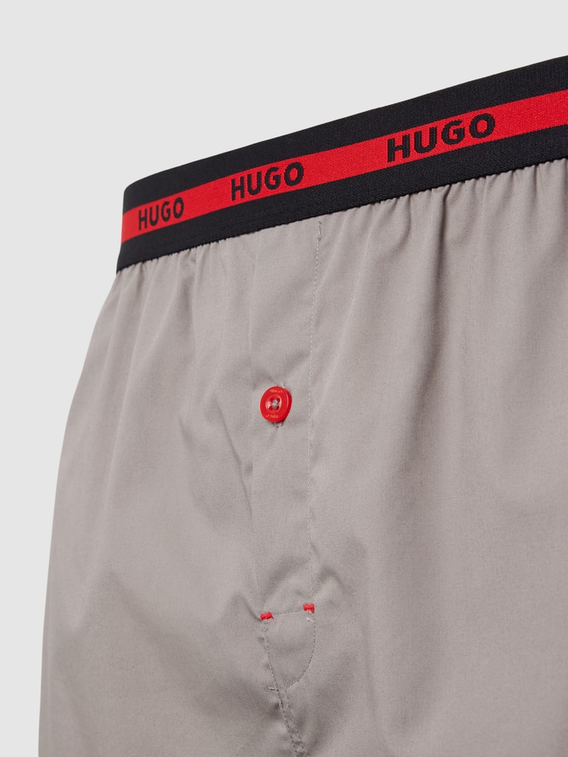 Boxershorts mit elastischem Bund im 2er-Pack in mittelgrau