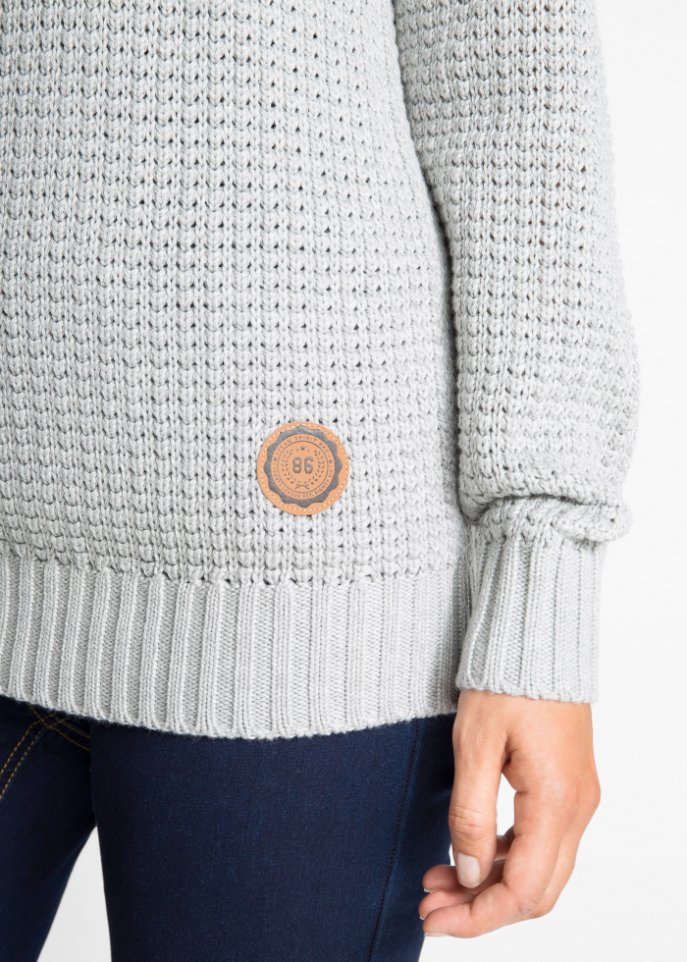 Rollkragenpullover mit Kordeln