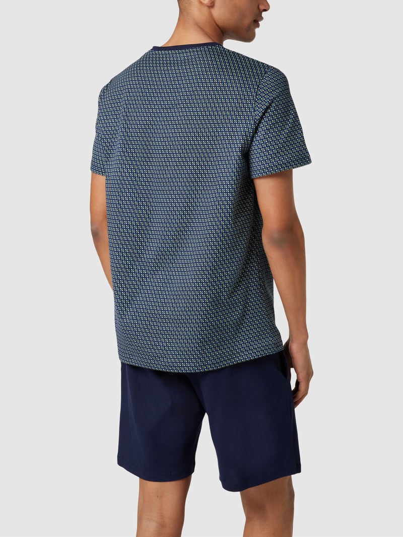 Pyjama mit Allover-Muster in petrol