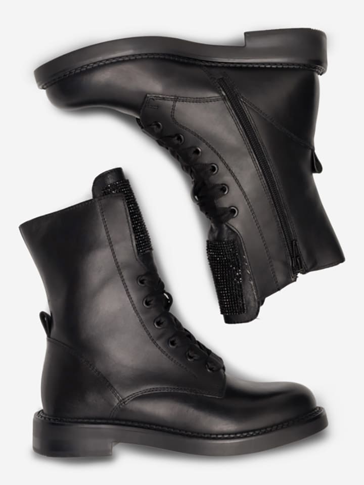 Lasocki Leder-Stiefeletten in Schwarz günstig kaufen