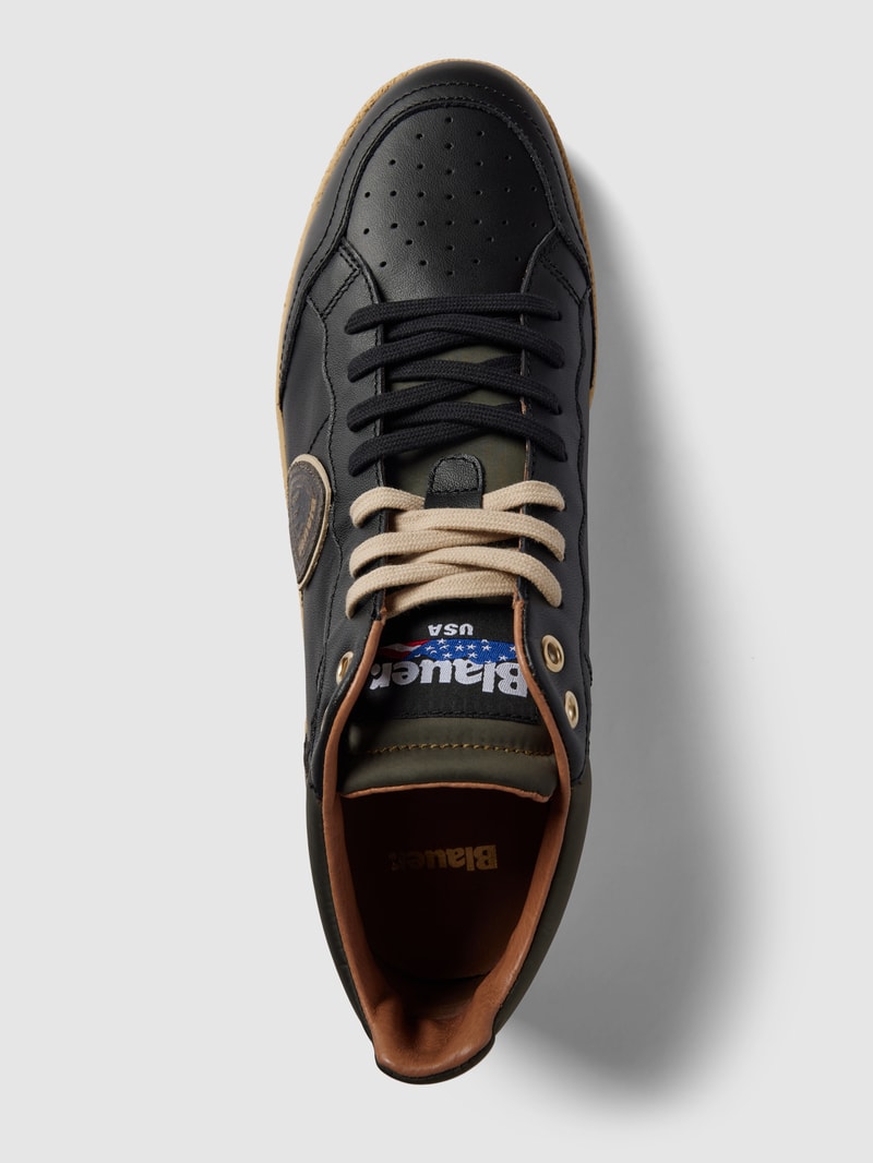 Sneaker aus Leder mit Logo-Patch Modell 'MURRAY' in schwarz