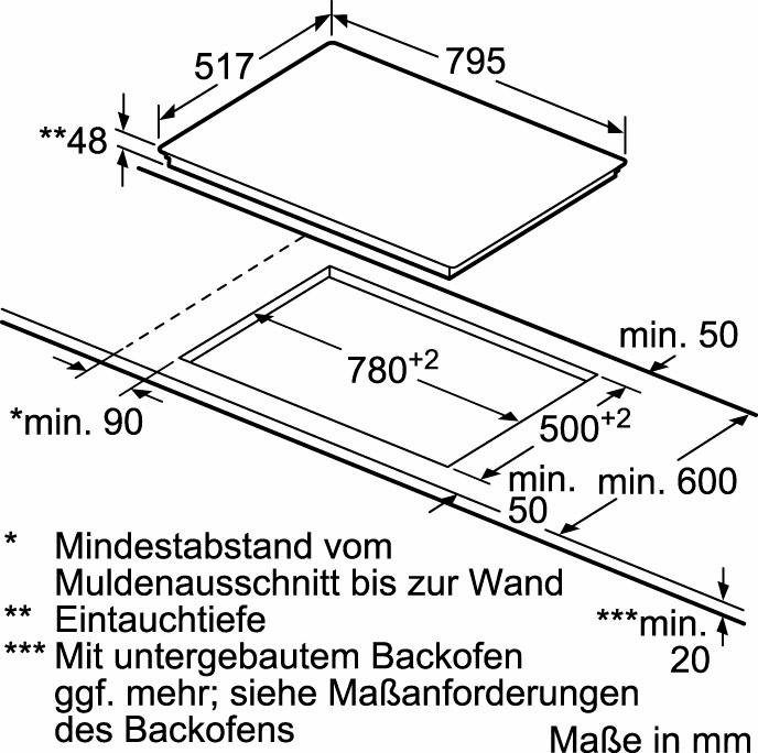 NEFF Elektro-Kochfeld von SCHOTT CERAN® N 70 T18BD36N0, mit TouchControl-Bedienung