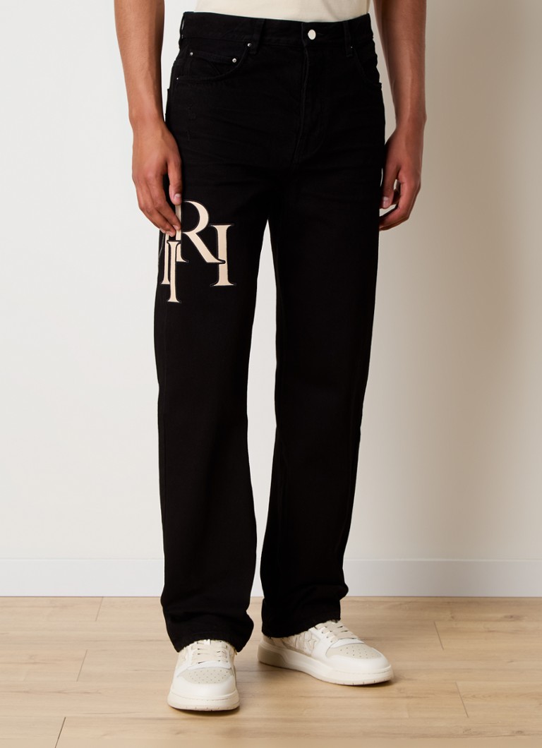 AMIRI  Straight fit jeans met gekleurde wassing en logoborduring