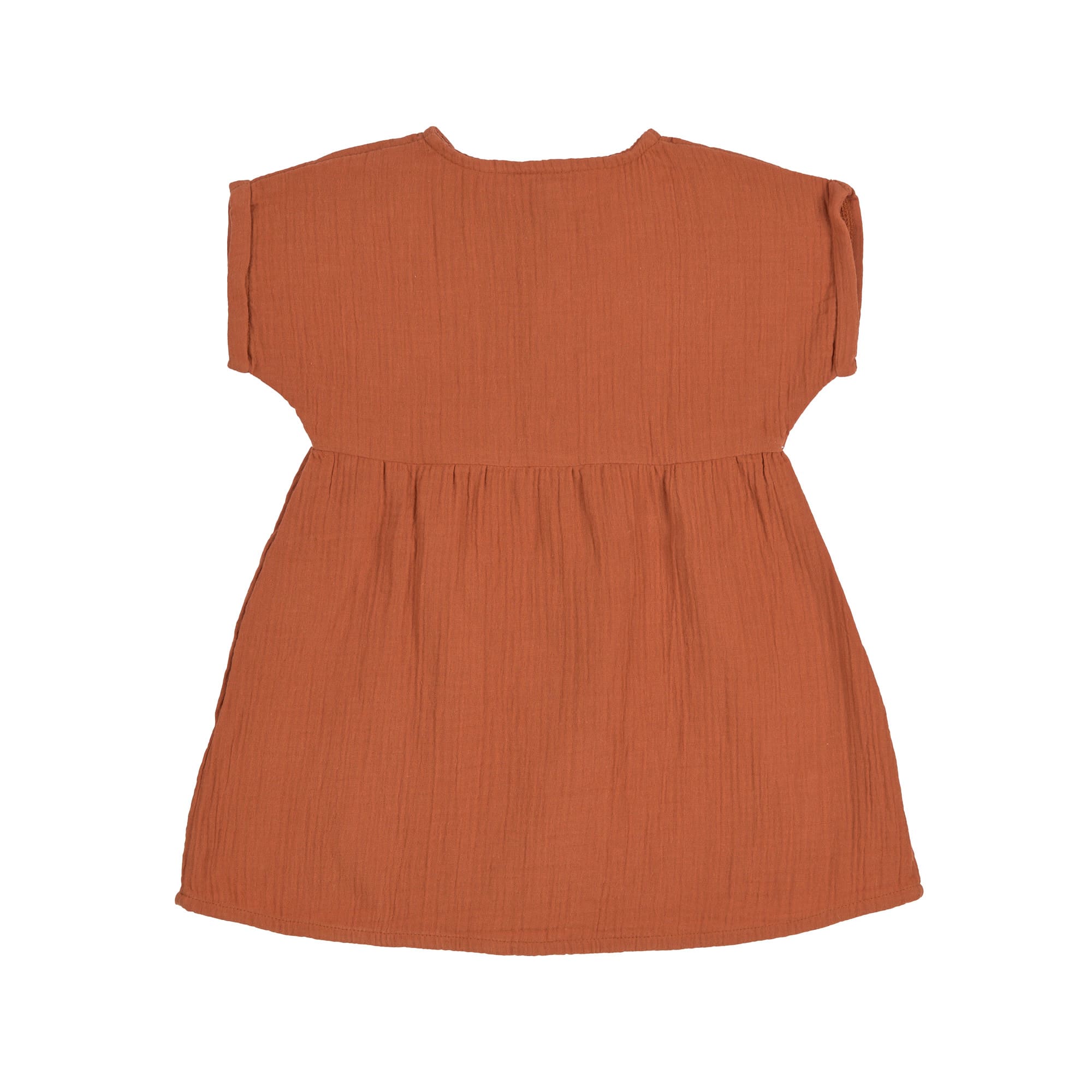 Kinderkleid - Bio Baumwolle, Rostrot