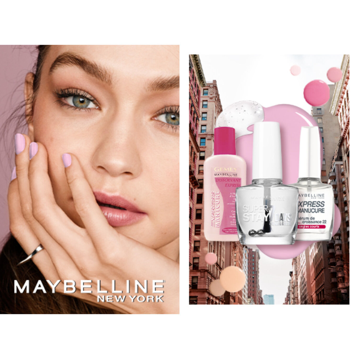 Maybelline New York Express Manucure Coffret exclusif Soin des Ongles - 3 Produits