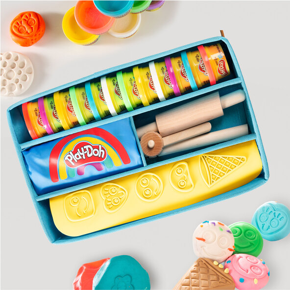 Starterset, roba x Play-Doh zum Spielen und Kneten, mit 12 Dosen Knete