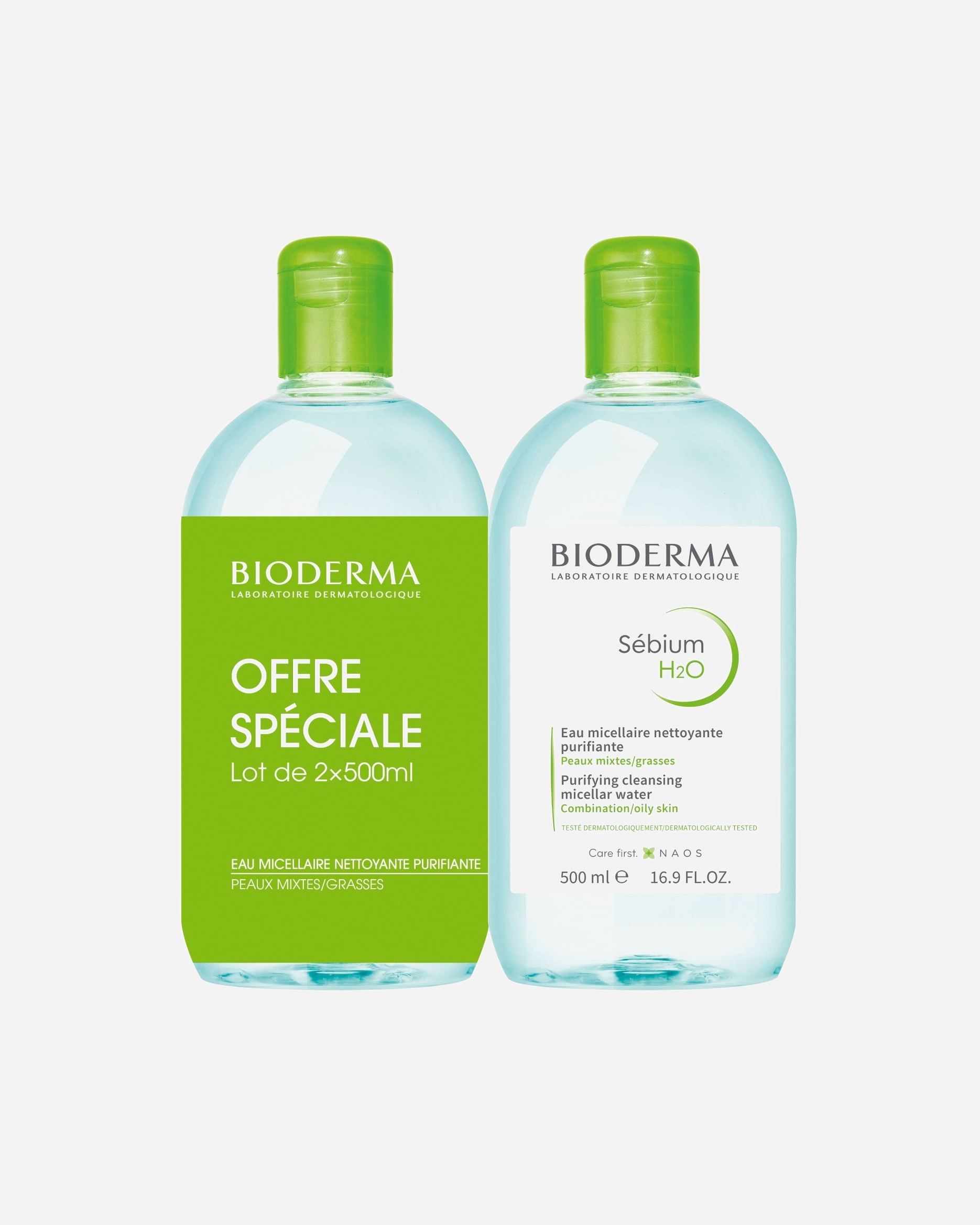 Bioderma SÉBIUM H2O pakovanje od 2 micelarne vode za čišćenje za kombinovanu do masnu kožu