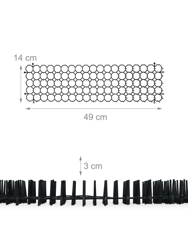 relaxdays 6 x Dornengitter in Schwarz - (B)49 x (T)14 cm günstig kaufen onesize