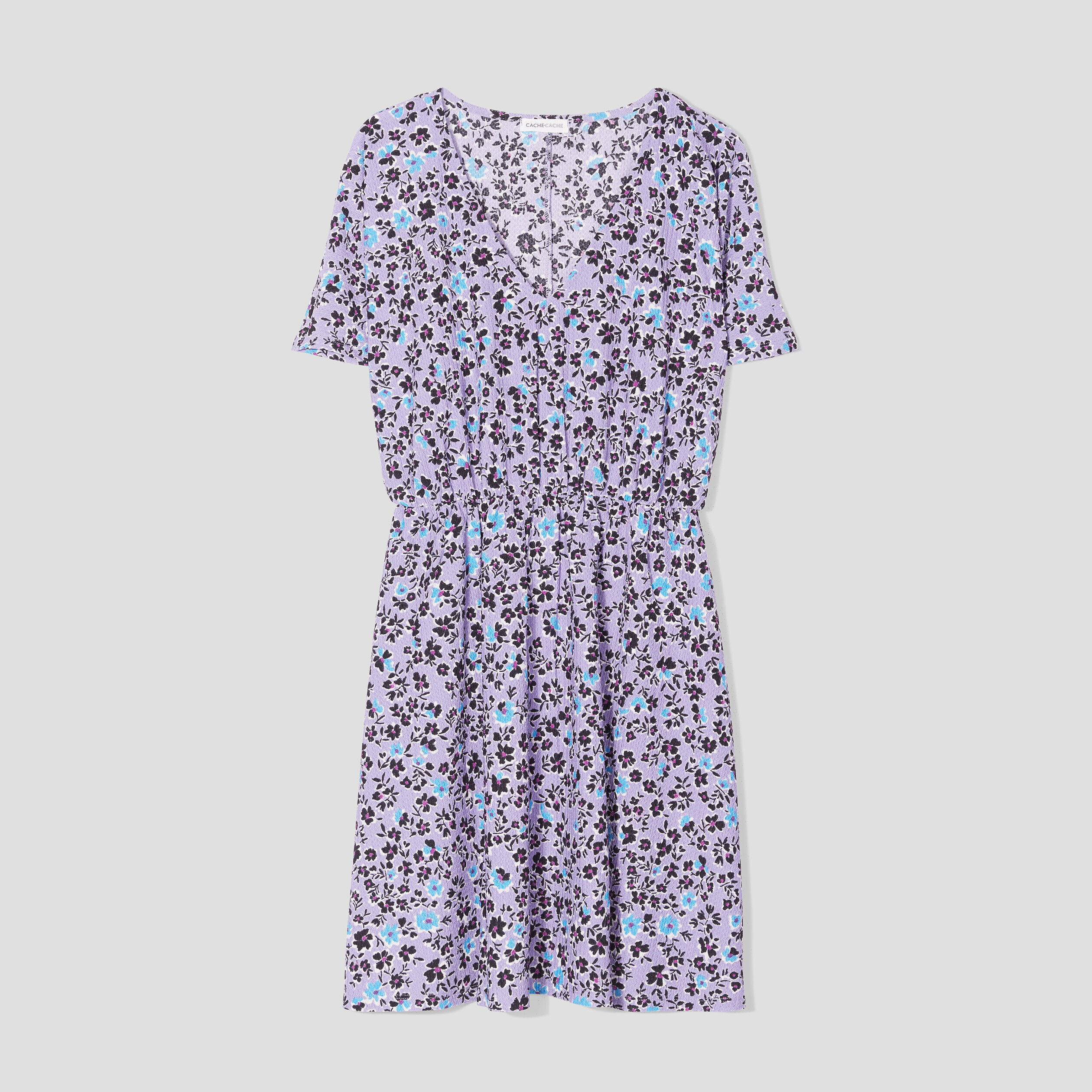 Robe évasée col en V parme femme | Cache Cache